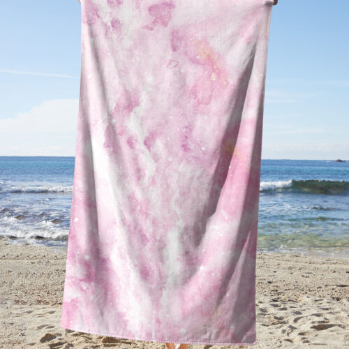 Stunning Pink Marble Towel