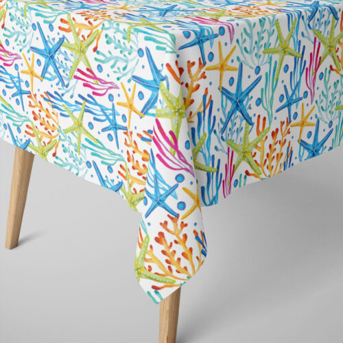 Colorful Starfishes Tablecloth