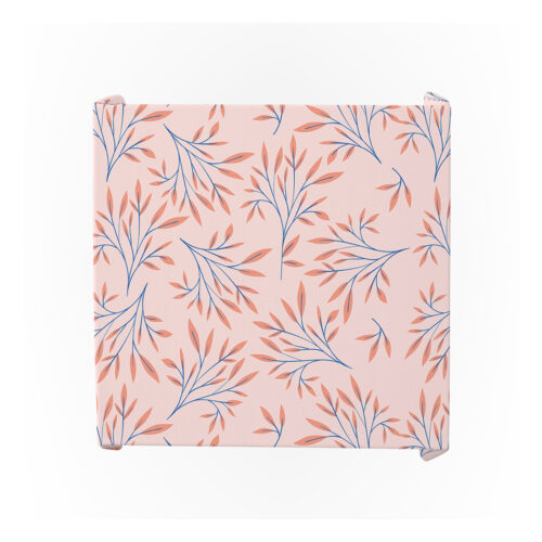 Squared Pinkish Leaves Tablecloth