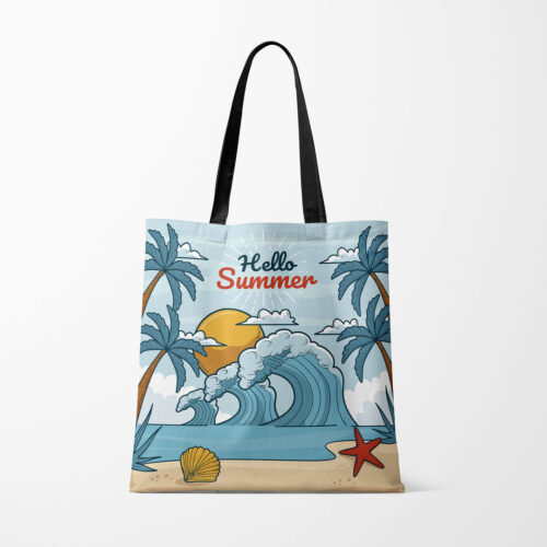 Hello Summer Waves Tote Bag